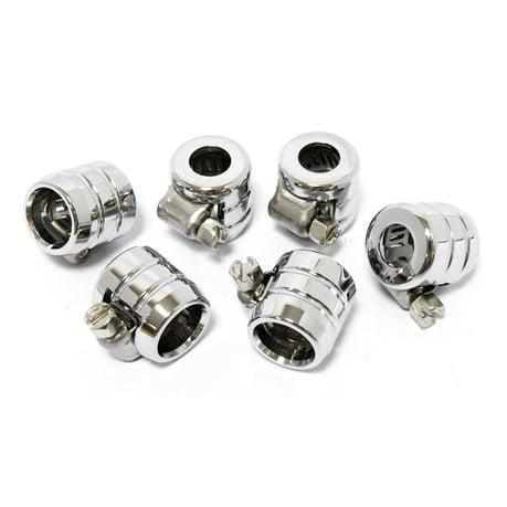 Smooth hose clamps, 1/4. Chrome Grooved  For 1/4 inside diameter oil h