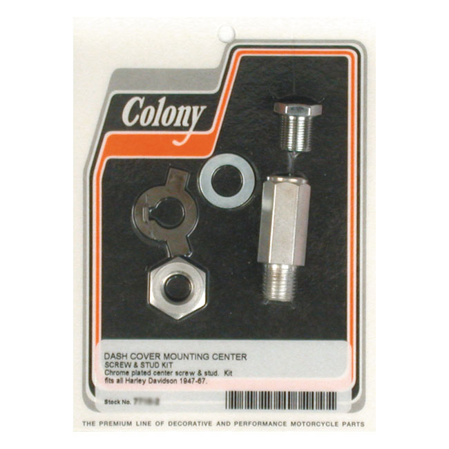 Colony, Dash Screw & Nut Kit. Chrome 47-67 Fl