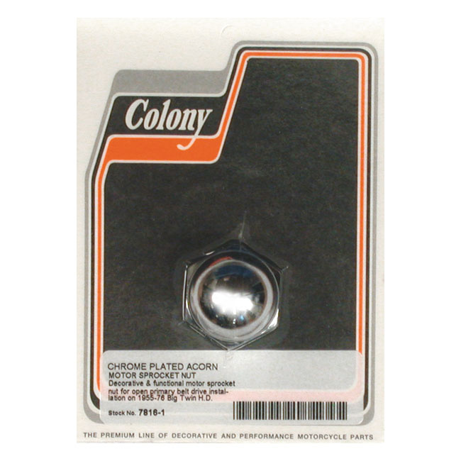 Colony Acorn Motor Sprocket Nut 55-06 B.T.(Excl. 2006 Dyna)