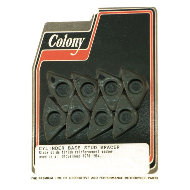 Colony, Cylinder Base Stud Spacers Set. Black L78-84 1340Cc/80Cui Shov