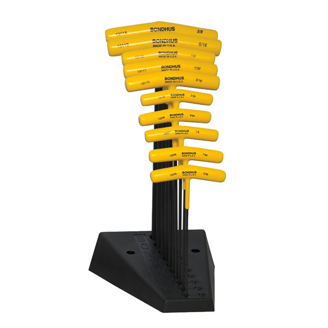 Bondhus, T-Handle Allen Wrench Set Us Sizes