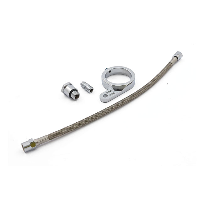 Braided Oil Line & Bracket Kit 84-99 B.T.