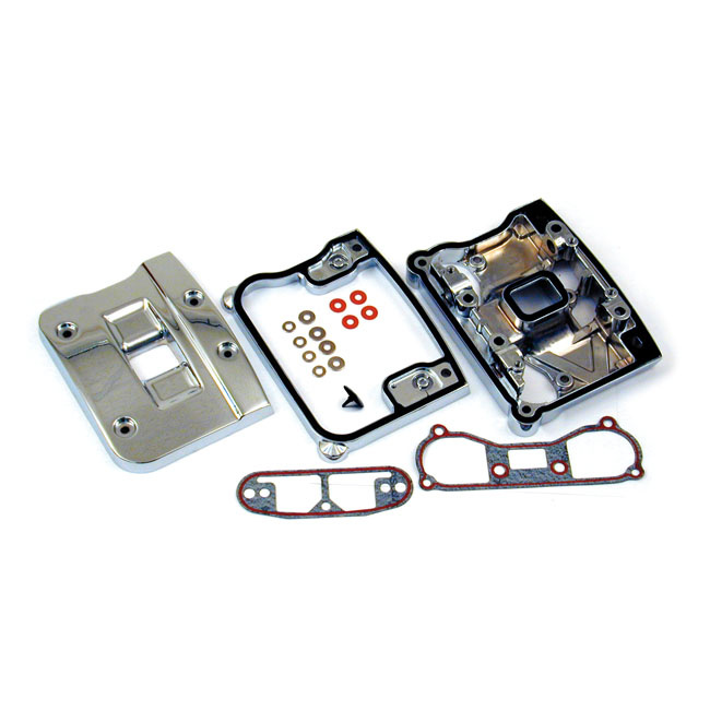 Evo B.T. Rocker Cover Kit (1 Cyl.). Chrome 84-99 Evo B.T.  Chrome Plat