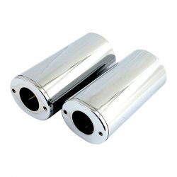 Upper Fork Slider Covers, Std Length. Chrome 49-84 Fl, 86-17 Fls, Flss
