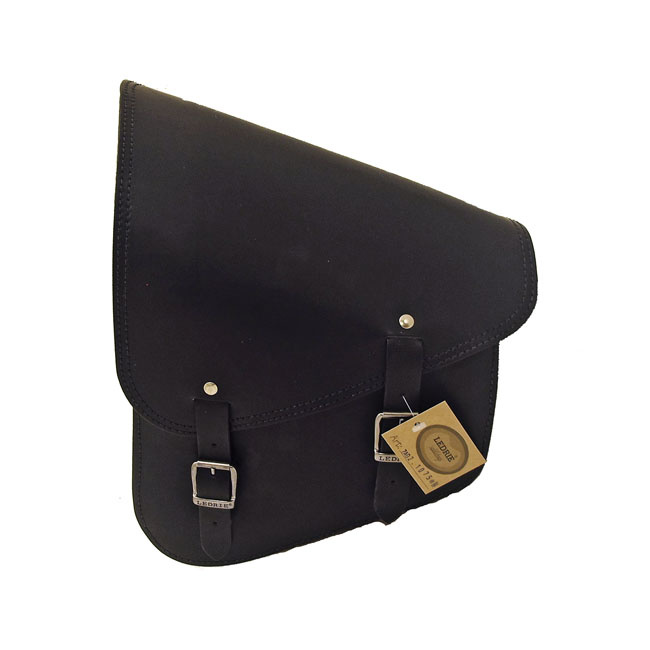 Ledrie, Full Leather Swing Arm Bag Left, 11 Liter. Black 84-17 Softail
