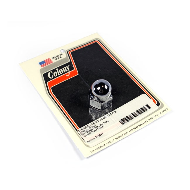 Colony Acorn Motor Sprocket Nut 37-54 B.T., 37-48 74