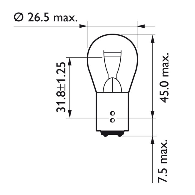 Philips Visionplus Taillight Light Bulb P21/5W