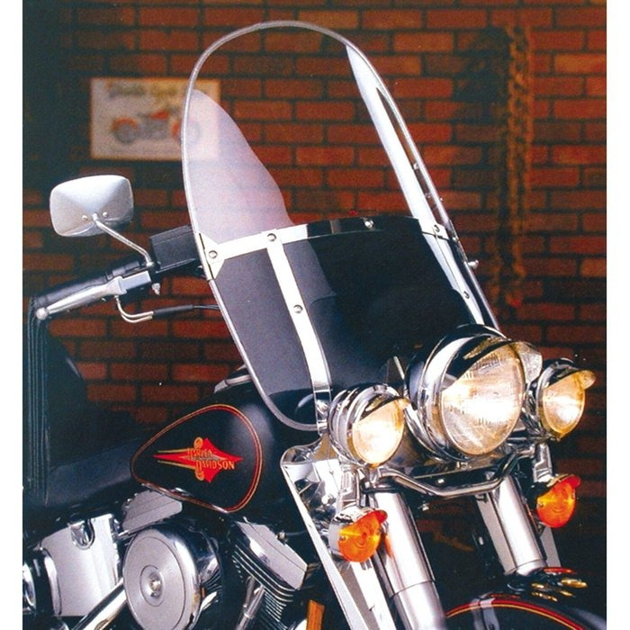 NC Beaded Heavy DutyT Windshield - Black 49-59 FL, 87-17 FL Softail, 8