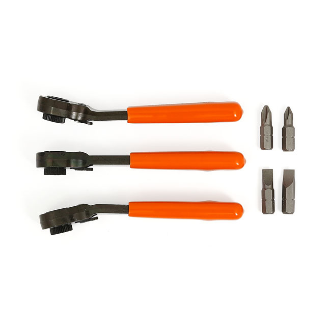 Lang Tools, Mini Ratcheting Bit Wrench. Fine Tooth Univ.