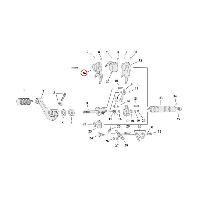 Shifter Fork, 4Th Gear 91-03 Xl (1 Used)