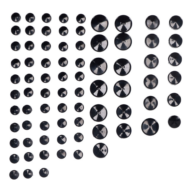 Smoothtopps, Push-On Cover Set (77Pc). Black 04-21 Xl Sportster (Excl.