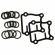 James, tappet block & pushrod cover gasket kit. RCM 99-17 Twin Cam (NU James, tappet block & pushrod cover gasket kit. RCM 99-17 Twin Cam (NU