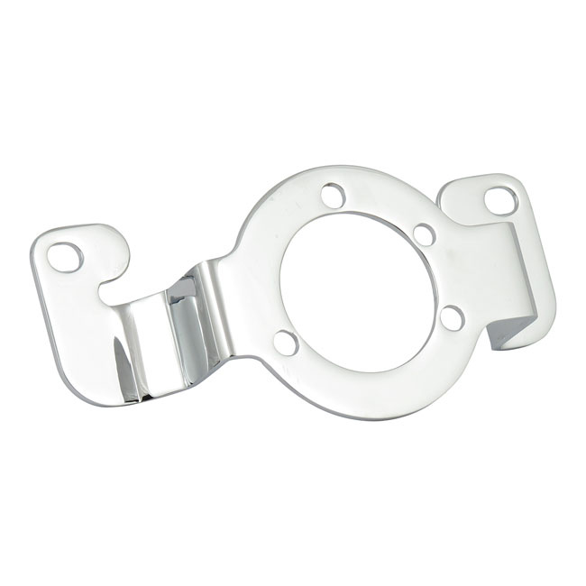 Air Cleaner Adapter Bracket. Chrome 84-89 Evo B.T. With Keihin Butterf