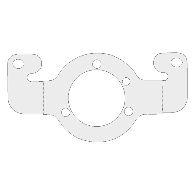 Air Cleaner Adapter Bracket. Chrome 84-89 Evo B.T. With Keihin Butterf