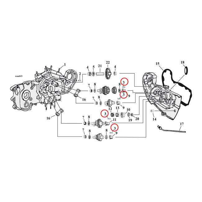 Dowel Pins, Pinion/Cam Shaft Bushing Pinion Shaft Bushing: 36-99 B.T.(