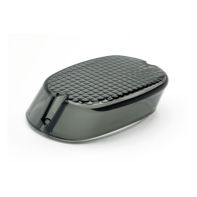 Laydown Taillight Lens. Light Smoke L03-23 Various H-D With Convention