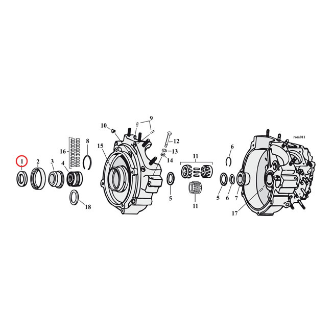 Distans motor/belt drev, .120