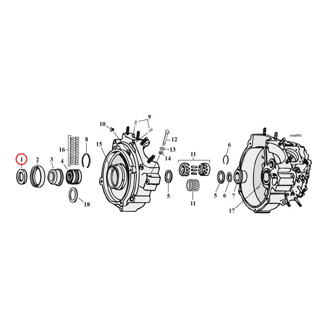 Distans motor/belt drev, .180