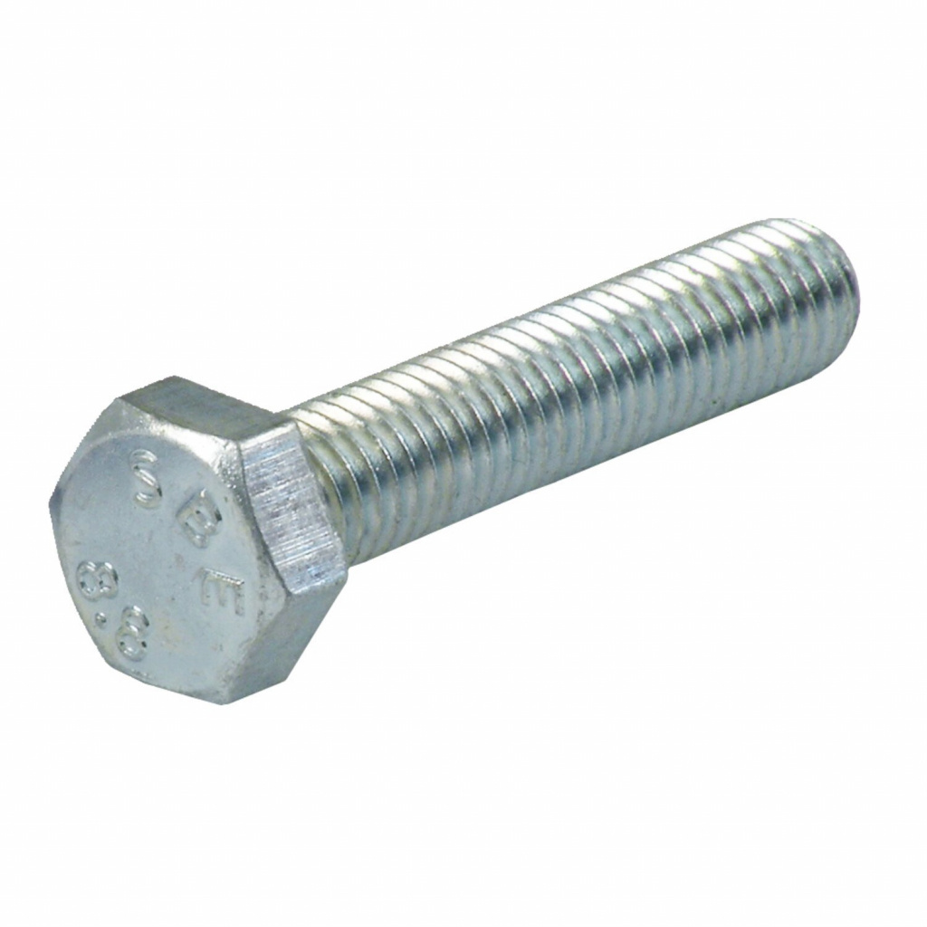 M10 X 100MM HEX BOLT, ZINC  25 pack - 525252
