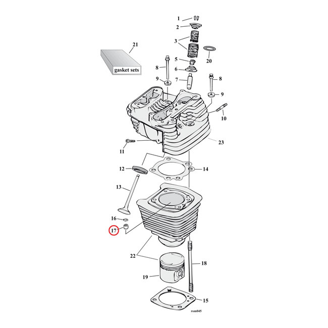 Kpmi Dowel Pin, Cyl/Transm. Trap Door Cylinder Head & Case: 84-99Evo B