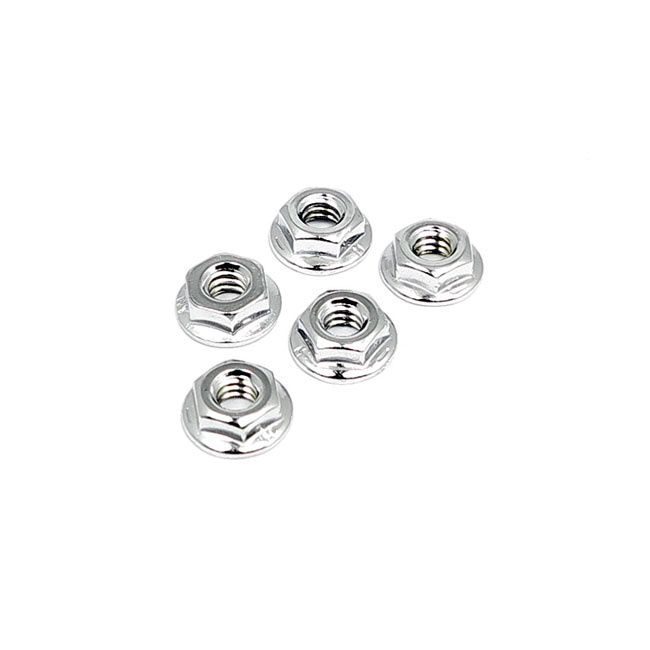 3/8-24 Flanged Lock Nut Chrome