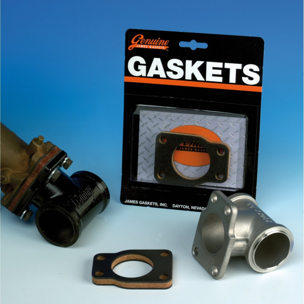 James, manifold gasket & spacer kit. 4-bolt Linkert 40-65 OHV Big Twin
