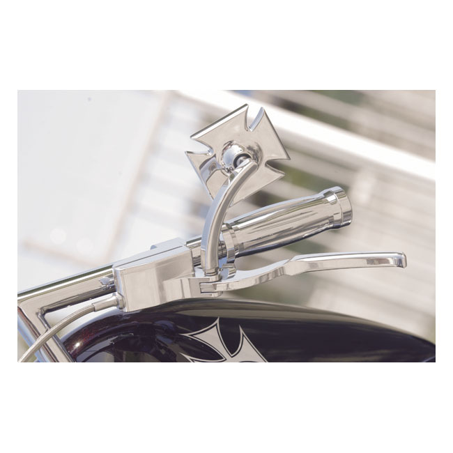 K-Tech Maltese Cross Mirror Hd Style Mount Billet, Left