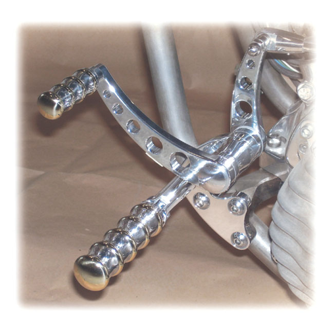 K-Tech, Vintage Style Forward Controls. Polished & Bras