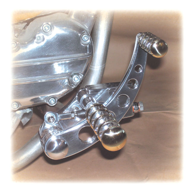 K-Tech, Vintage Style Forward Controls. Polished & Bras