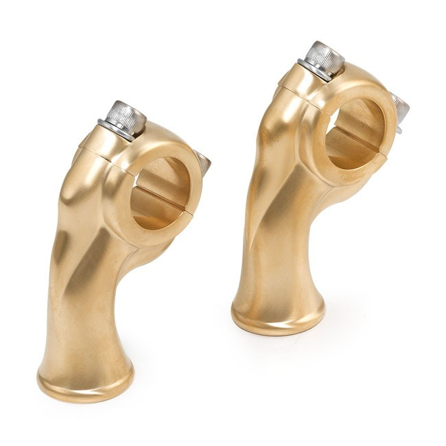 K-Tech Deluxe Risers, 2.5 Inch Rise  Satin Brass, 1 Inc