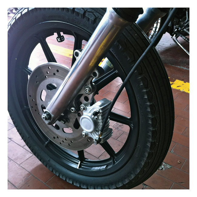 K-Tech Super Freni Front Caliper Bracket. Raw 84-99 H-D