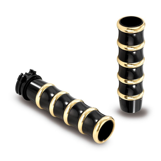 K-Tech Vintage Grips Black Alu / Brass  For Inverted Ha