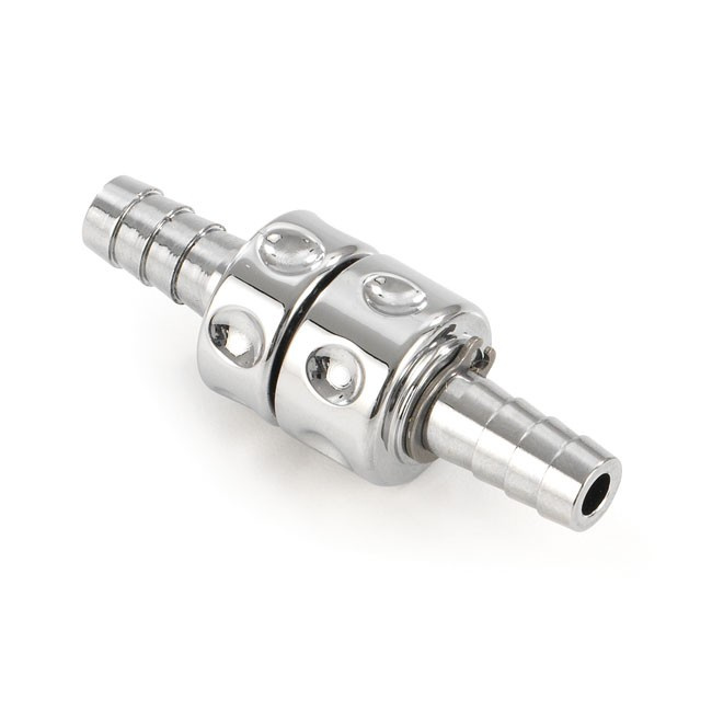 K-Tech, In-Line Fuel Valve Univ. Chrome Plated Billet B
