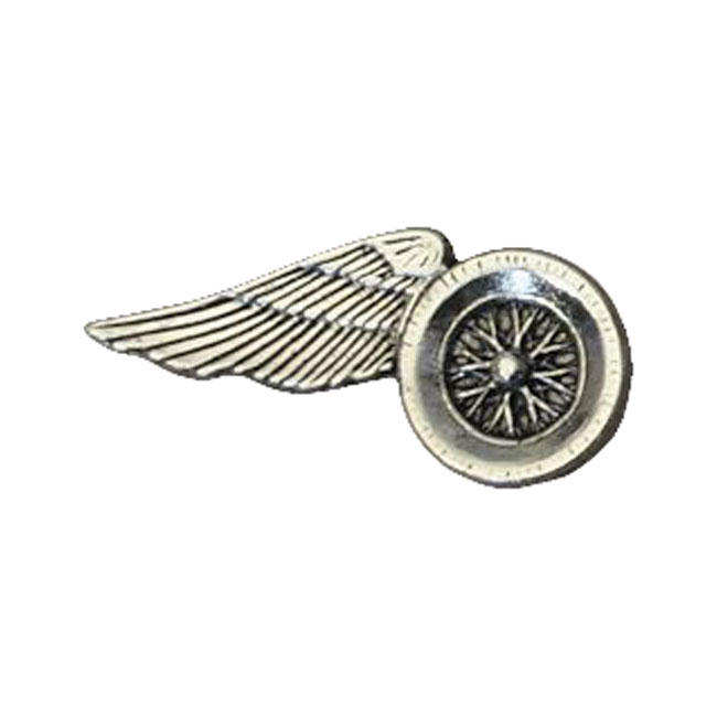 Biker Pin Large wing wheel motorcycle pin