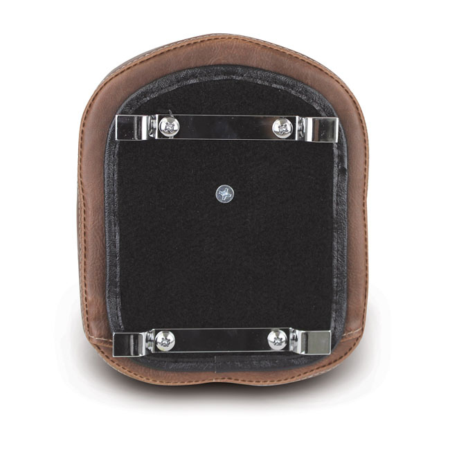 Mustang, Oem Style Sissy Bar Pad. Brown. Diamond Low H-