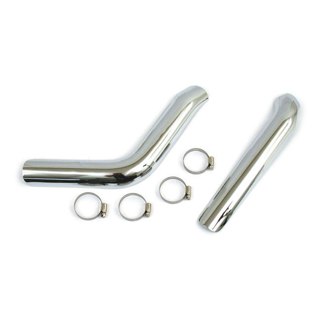 Big Twin Plain Heat Shield Set Chrome 84-09 Softail, 84-94 Fxr, 84-85