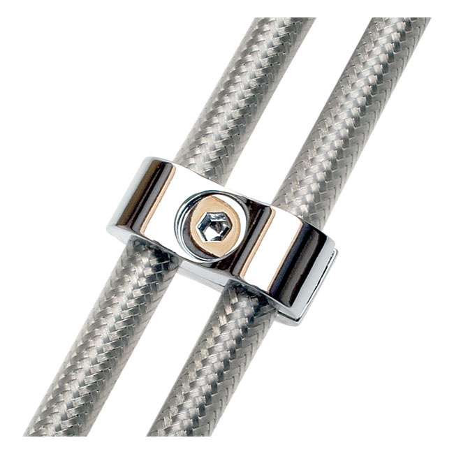 Motion Pro, Throttle / Idle Cable Clamp. Chrome, 7Mm 7Mm O.D. Throttle