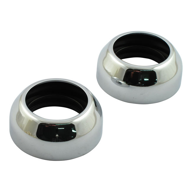 Fork Boot With Dust Shield, Chrome 87-94 Fxr, 91-05 Dyna (Excl. Fxdwg)