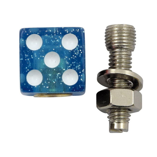 Trik Topz License Plate Mounts Dice Blue Glitter Universal