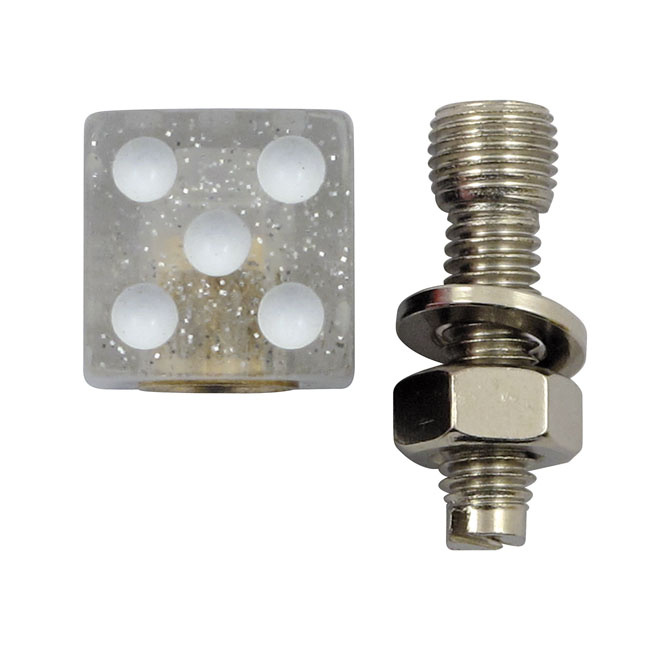 Trik Topz License Plate Mounts Dice Clear Glitter Universal