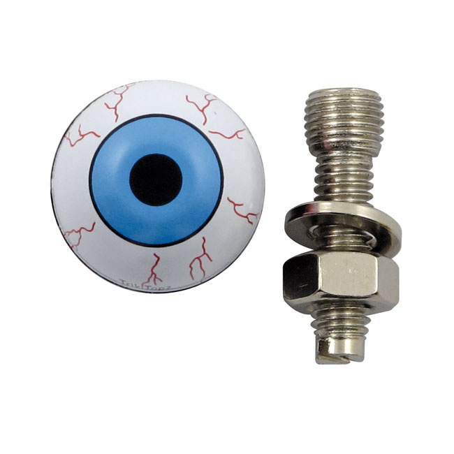 Trik Topz License Plate Mounts Eye Ball Blue Universal