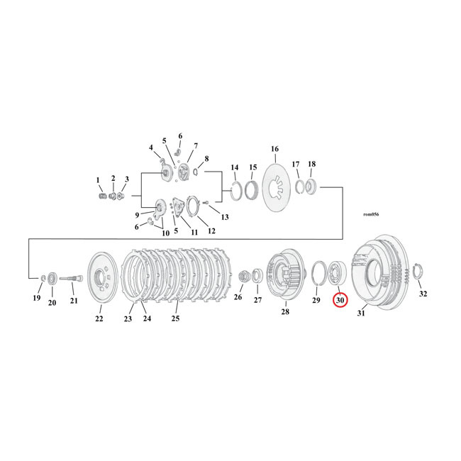 Ball Bearing, Clutch Hub 91-21 Xl (Excl. 08-12Xr1200)