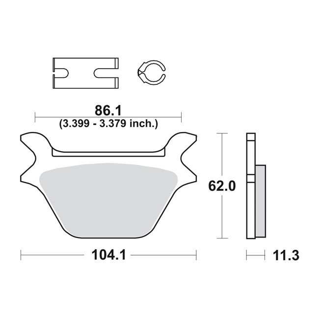 Sbs Brake Pads, Street Ceramic Rear: L87-99 B.T.
