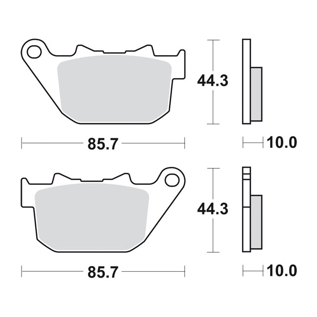 Sbs, Brake Pads. Street Excel Sinter Rear: 04-13 Xl, 08-12 Xr1200