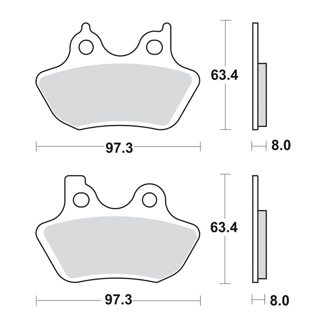Sbs, Brake Pads. Street Ceramic (Organic) Front/Rear: 00-07 B.T.