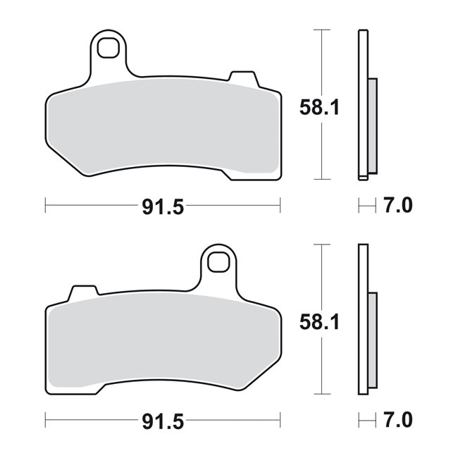 SBS, brake pads. Street Excel Sinter 08-21 Touring (excl. Trikes):