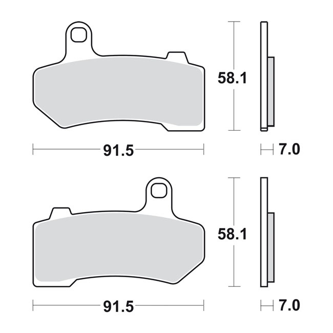 Sbs, Brake Pads. Street Excel Sinter Front & Rear: 08-23 touring