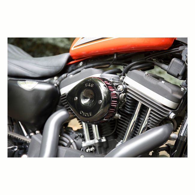 S&S Mini Teardrop Stealth Air Cleaner Kit 00-15 Softail, 99-17 Dyna (E