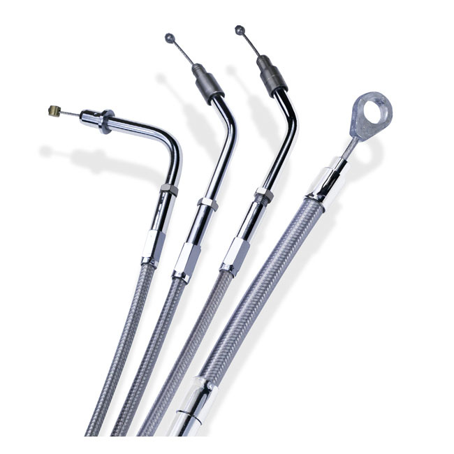 Barnett Throttle Cable Stainless 00-01 XL883C, 1200C, 02-06 XLH883L