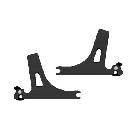 Detachable sissy bar side plates 06-17 Dyna (Excl. FLD) (NU)  Gloss bl